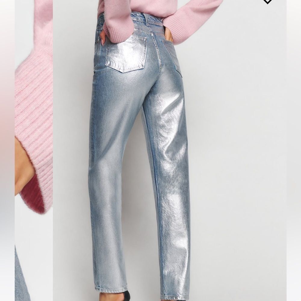 Reformation Silver Straight Leg Jeans - Picture 3 of 15